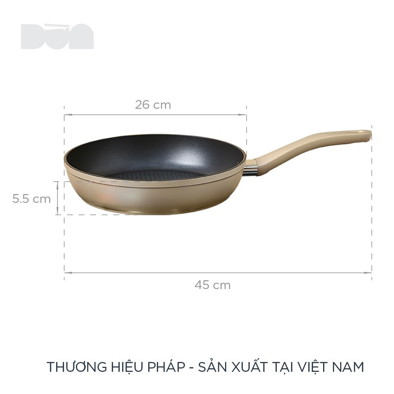 Chảo đáy từ chống dính cao cấp 26cm - Tefal Sensations - Thương hiệu Pháp