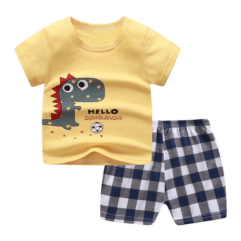 Bộ quần áo cho bé trai từ 12 Tháng Đến 5 Tuổi Chất Cotton Co Giãn Thoải Mái Dễ Thương 7 Mẫu