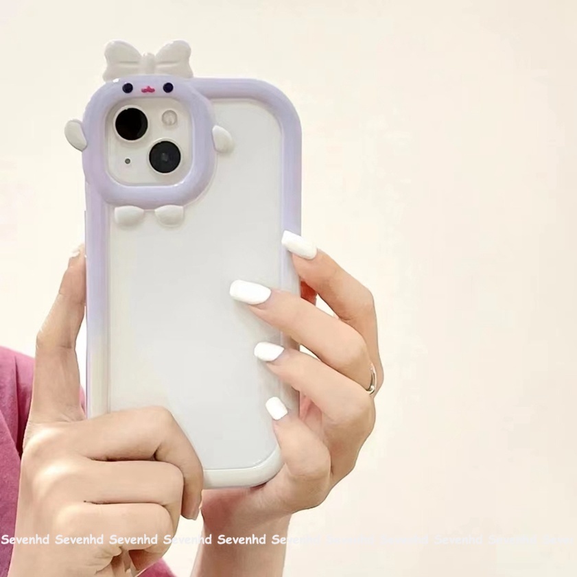 Ốp Điện Thoại Dẻo Trong Suốt Màu Gradient Họa Tiết Quái Vật Nhỏ Cho iPhone 14 13 12 11 Pro Max Xs Max Xr X 7 8 6 6s Plus