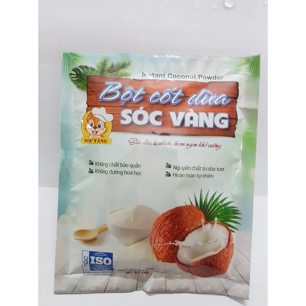 [GIÁ SỈ] Bột cốt dừa SÓC VÀNG 50g