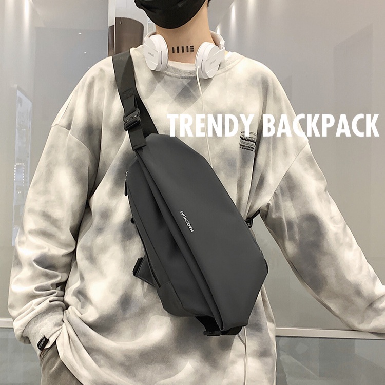 Túi Nam đeo chéo thể thao nam cao cấp Haoshuai chất liệu vải Oxford chống thấm nước màu đen T70 | BigBuy360 - bigbuy360.vn