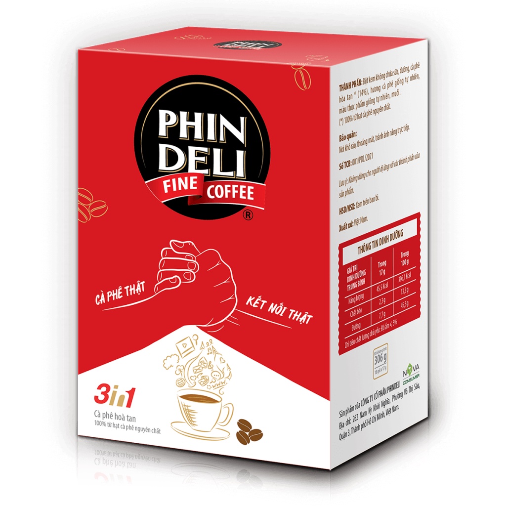 Cà phê hòa tan PhinDeli 3in1