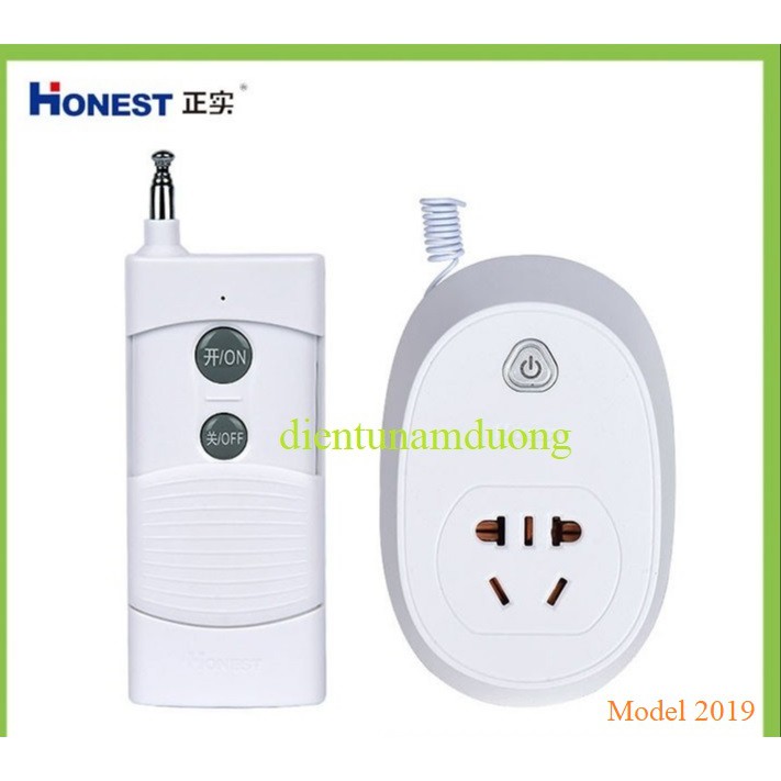 [✅CHÍNH HÃNG] Ổ CẮM ĐIỀU KHIỂN TỪ XA CÔNG SUẤT LỚN HONEST HT-9501CZD + TẶNG THÊM 1 PIN 12V23A
