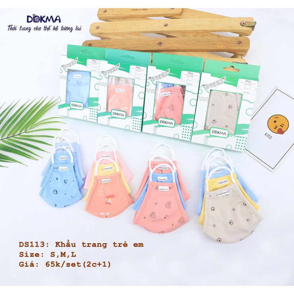 SALE 20% - Khẩu trang bé trai, bé gái Dokma