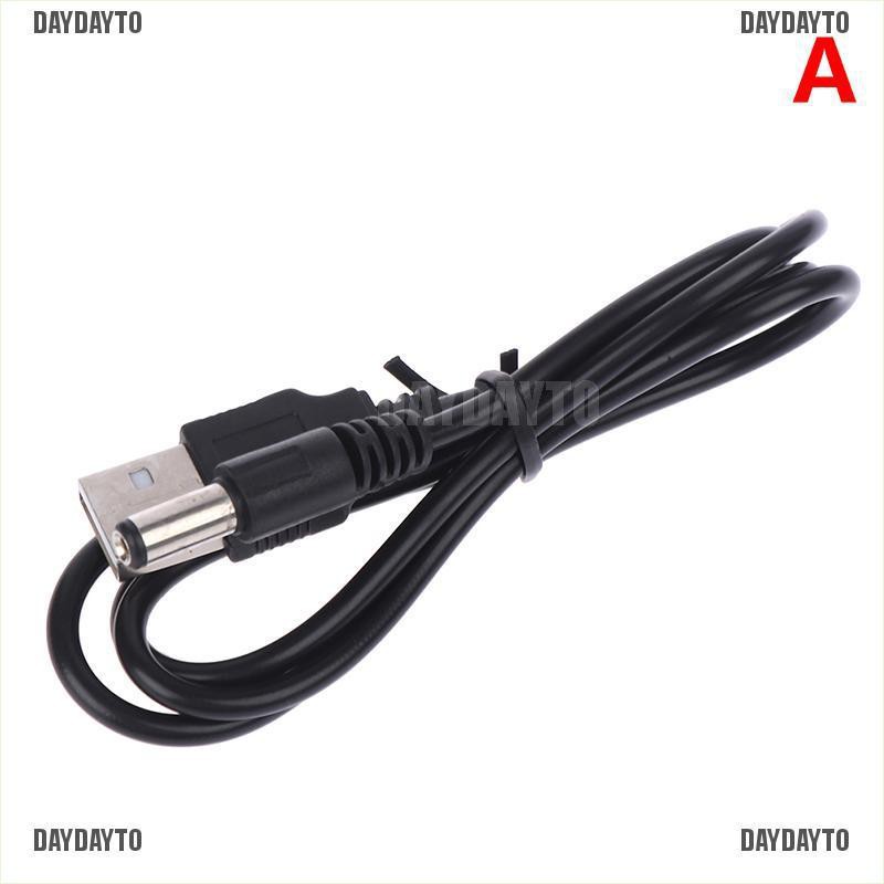 DAYDAYTO USB to DC 5.5mm*2.1/2.5*0.7/3.0*1.0/4.0*1.7/3.5*1.35 5V Barrel Jack Power Cable [376VN]