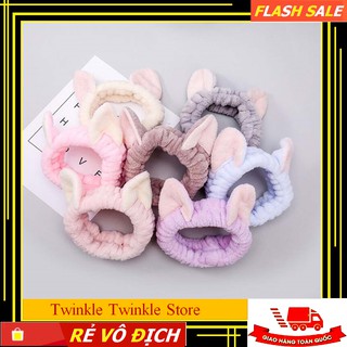 [Flash Sale] Băng Đô Rửa Mặt Tai Mèo 3D Vải Nhung Xịn Sò Siêu Mềm Mượt - Siêu Dễ Thương