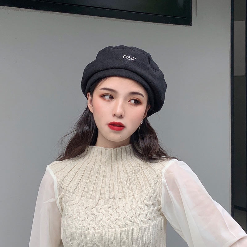 Mũ nồi màu trắng đa năng thời trang xuân thu cho nữ