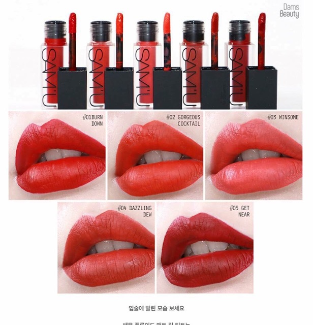 ( có sẵn ) Son kem SAM’U Fluid Matte Lip Tint + Cloud Velvet Lip Tint | BigBuy360 - bigbuy360.vn