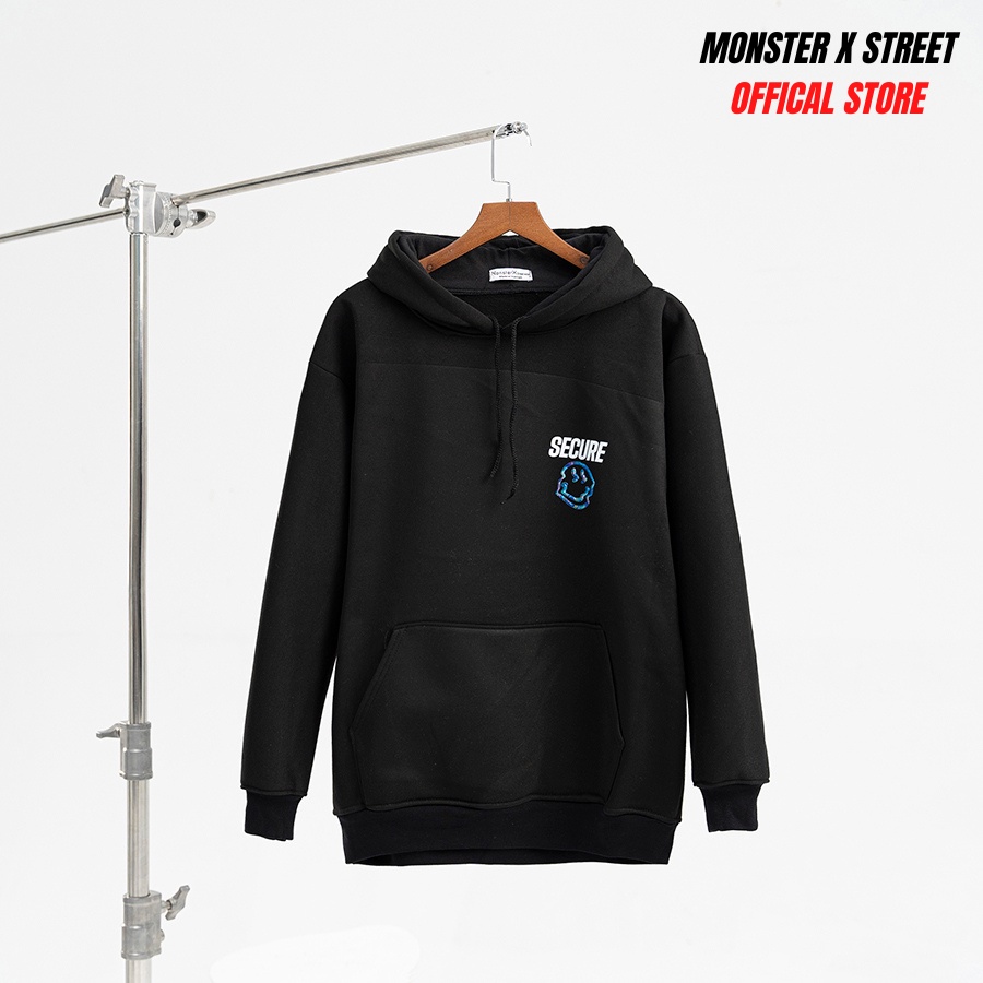 Áo hoodie nỉ bông Monster X Street Secure nam nữ form rộng thu đông Local Brand