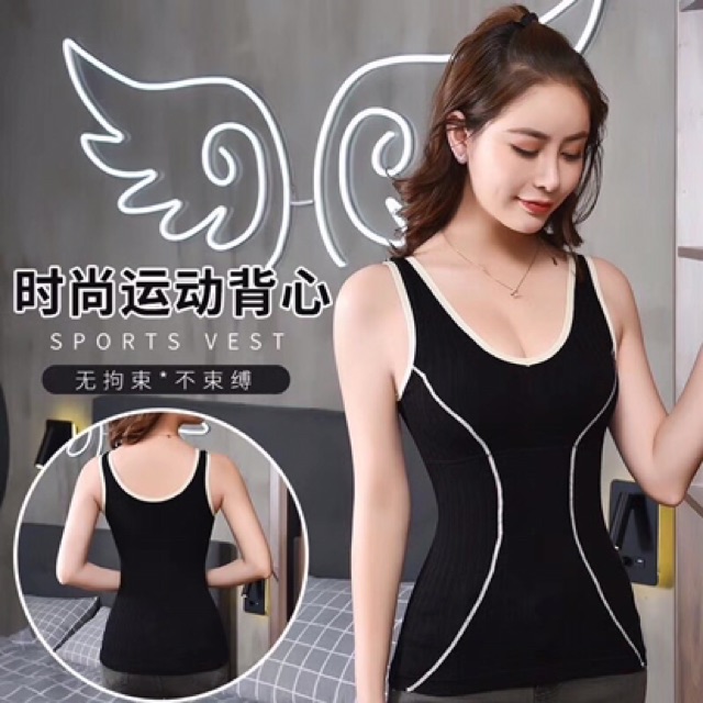 [ Mã WASTAPR giảm 10K đơn 50K] Áo Bra Thun Cotton Có Đệm Ngực Chiết Eo ( Túi Zip ) | BigBuy360 - bigbuy360.vn