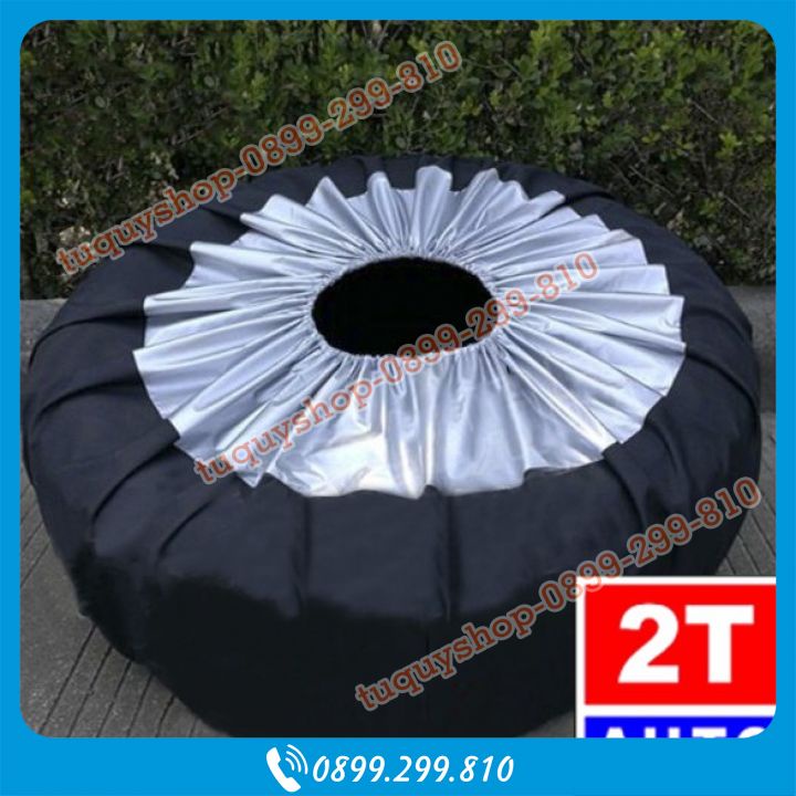 01 Tấm bạt đựng bánh xe lốp dự phòng cho xe hơi ô tô, túi bọc bảo vệ vỏ bánh xe ô tô xe hơi nhiều cỡ tùy chọn