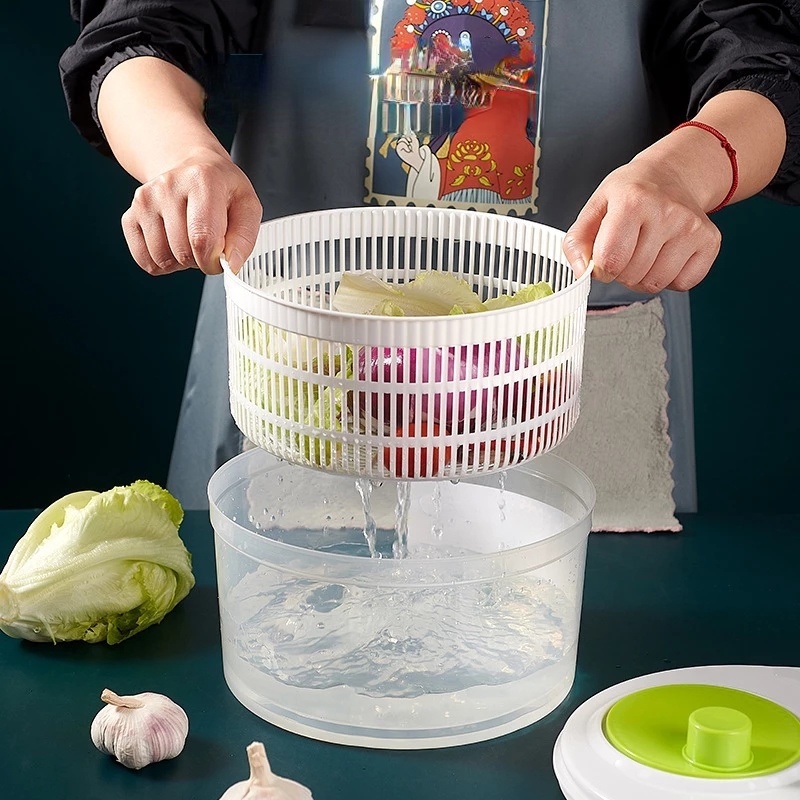 Rổ Quay Rau Củ Quả Ráo Nước Tiện Lợi