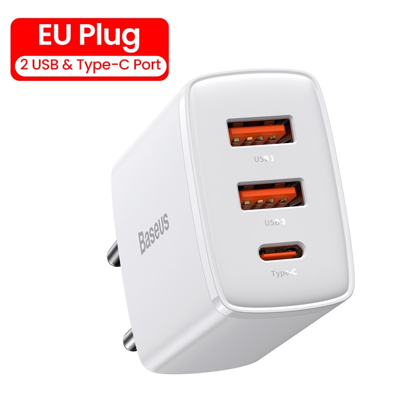 Củ sạc nhanh Baseus 30W USB Type C cho iPhone 13 12 Pro Max Samsung Xiaomi Mi QC PD