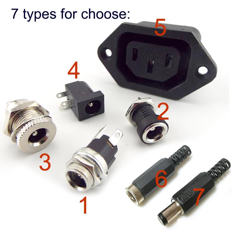 Set 2 Đầu Nối Ổ Cắm Nguồn DC 5.5 * 2.1mm