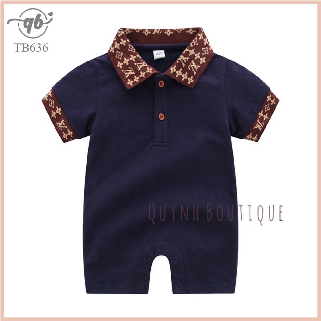 Body có cổ  trẻ em Quỳnh Boutique Mẫu body cộc cổ polo cho bé