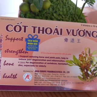 CỐT THOÁI VƯƠNG-Mua 6 tặng 1 bằng cách nhắn tin tích điểm_Hỗ trợ xương khớp khoẻ mạnh hơn
