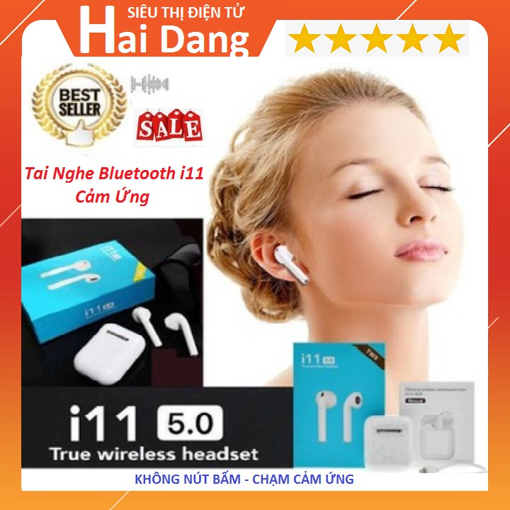 Tai Nghe Bluetooth i11 Tws Bluetooth 5.0 Stereo Super Bass