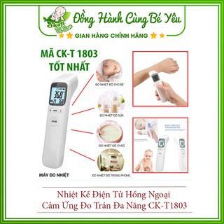 Shop Bé Sam Nhiệt Kế Điện Tử Hồng Ngoại Cảm Ứng Đo Trán Đa Năng CK-T1803