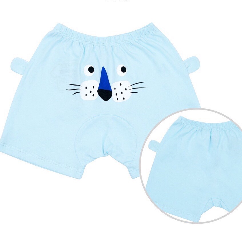 [CHÍNH HÃNG] Combo 3c quần đùi sơ sinh mềm mại họa tiết động vật đáng yêu ASBB065 Zose