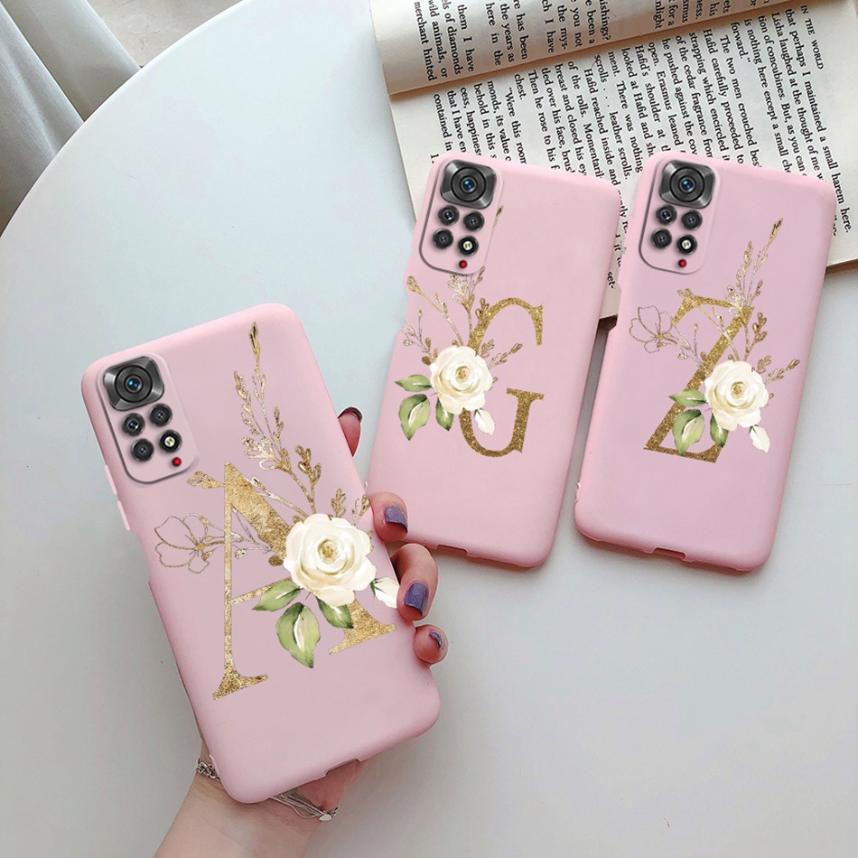 Ốp Điện Thoại Silicone Mềm Dạng Nhám Họa Tiết Chữ Cho Xiaomi Redmi Note 11 4G Note 11s Global Version