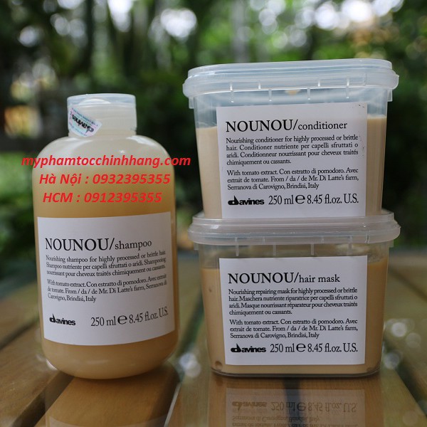 COMBO GỘI XẢ HẤP DAVINES NOUNOU 250ML