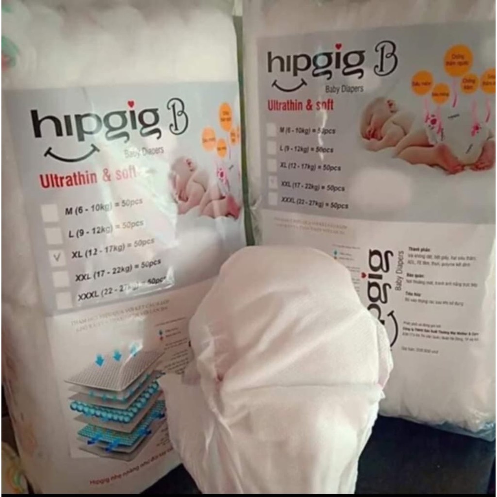 Bỉm Quần HIPGIG Combo M100/L100/XL100/XXL10/XXXL100
