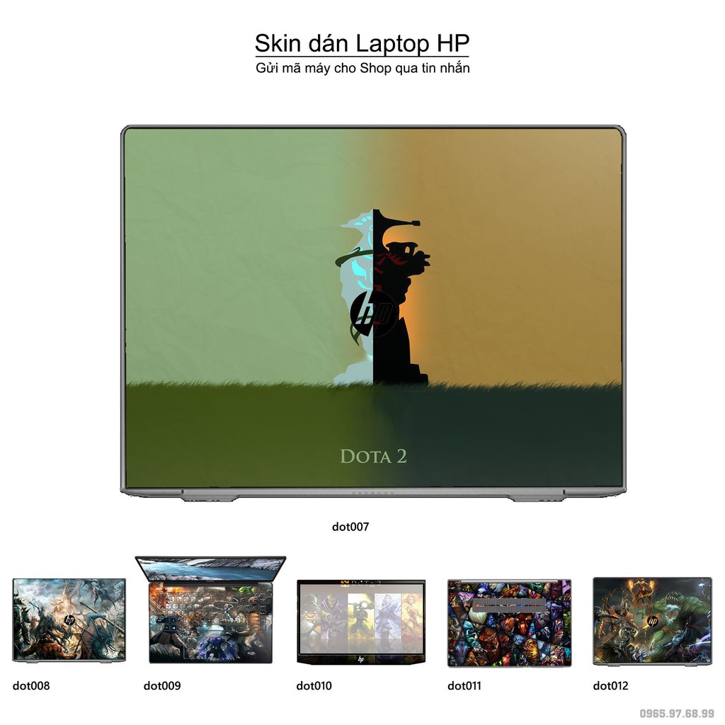 Skin dán Laptop HP in hình Dota 2 nhiều mẫu 2 (inbox mã máy cho Shop)