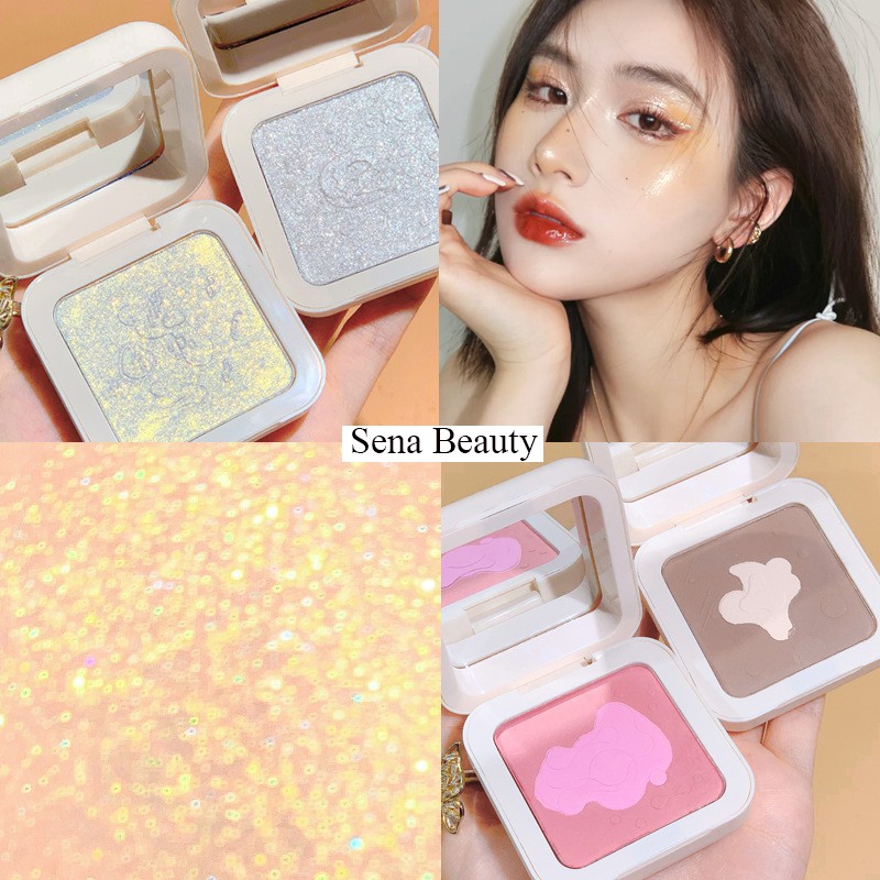 Phấn nhũ mouse mềm bắt sáng cao cấp Xixi Nude Make Up Highlight Blush Sena beauty