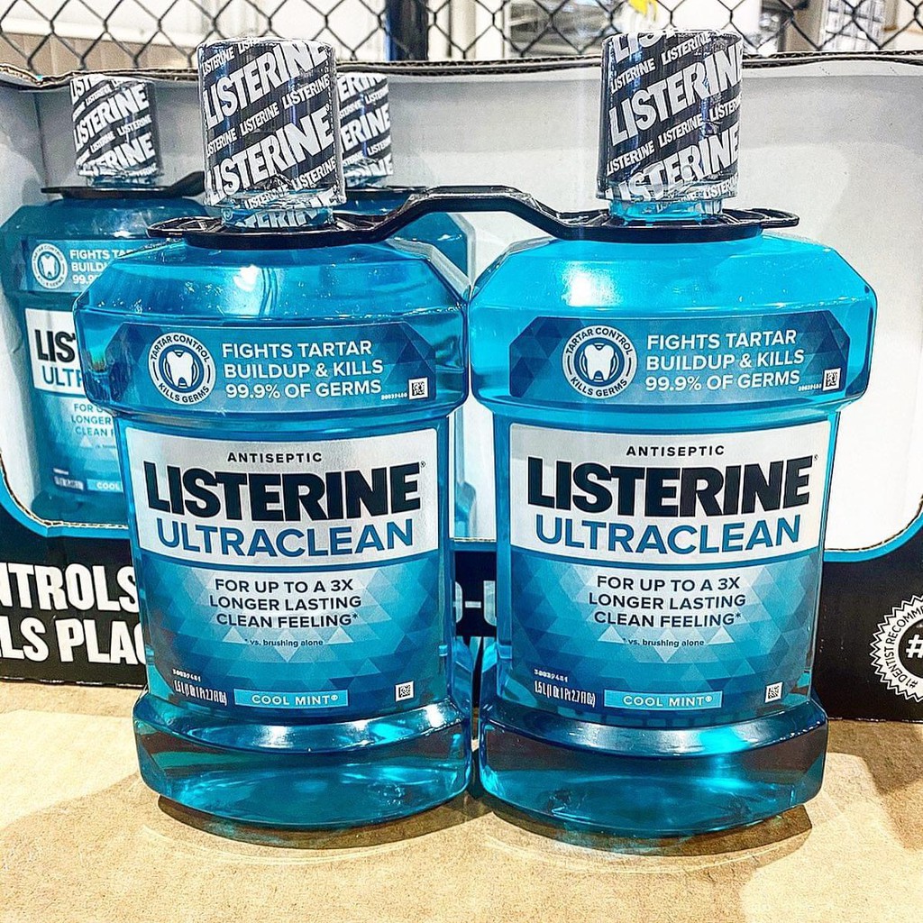 [1 CHAI] Nước Súc Miệng LISTERINE MỸ 1.5L ULTRA CLEAN | COOL MINT | TOTAL CARE - COSTCO MỸ