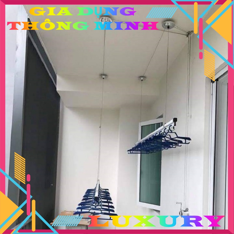 Giàn Phơi Thông Minh Hòa Phát KS950, bắt trần tiết kiệm diện tích tối đa,thích hợp cho các chung cư có ciện cích chỏ💥