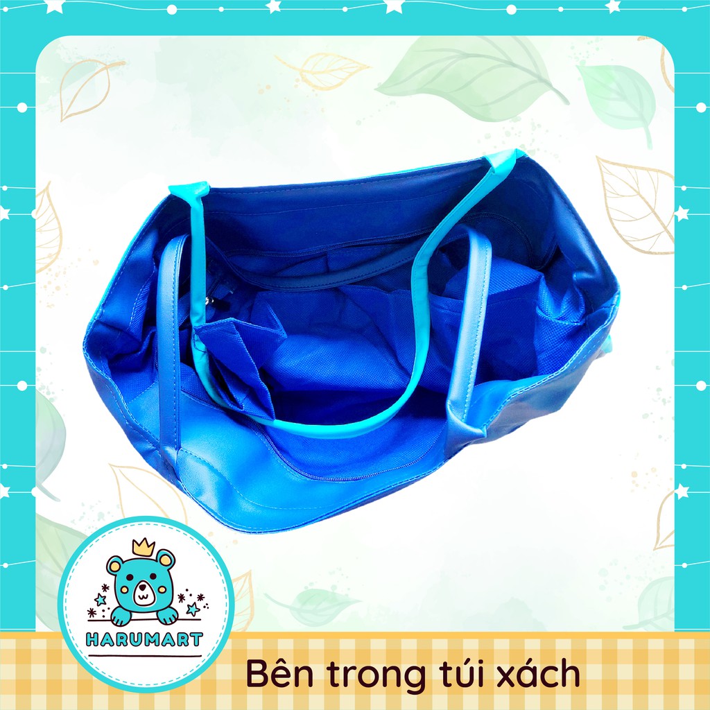 Túi xách thời trang màu xanh có hộp đựng kèm 45x33x13cm (quà Pampers)