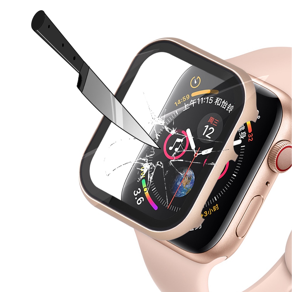 Khung Kim Loại + Ốp Bảo Vệ Mặt Đồng Hồ Thông Minh Apple Watch Series 6 Se 5 4 3 44mm 42mm Iwatch Band 40mm 38mm