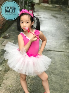 Váy múa ballet xếp bèo eo (có sỉ từ 5c)
