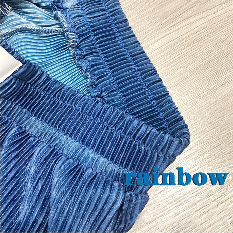 Quần Ống Rộng Palazzo Lưng Cao Xếp Ly Màu Cầu Vồng Thời Trang Cho Nữ | BigBuy360 - bigbuy360.vn