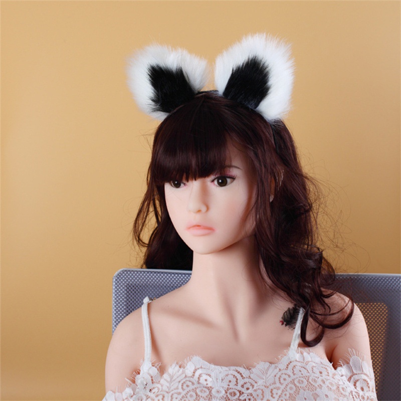 Băng Đô Cài Tóc Hình Tai Thú Nhồi Bông Hóa Trang Cho Người Lớn