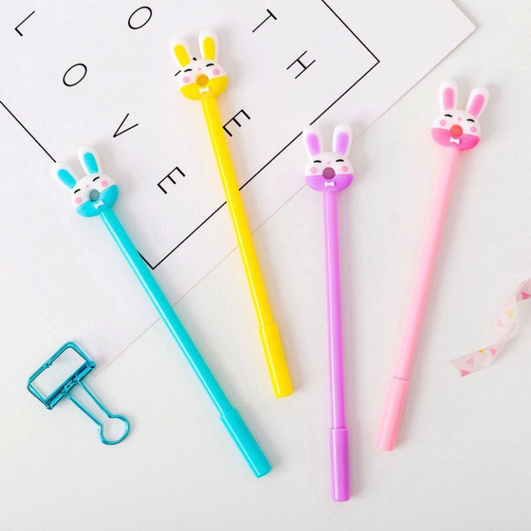 Bút bi mực đen dạng nước_bút nước mực đen hình thỏ đáng yêu_bút cute cho học sinh