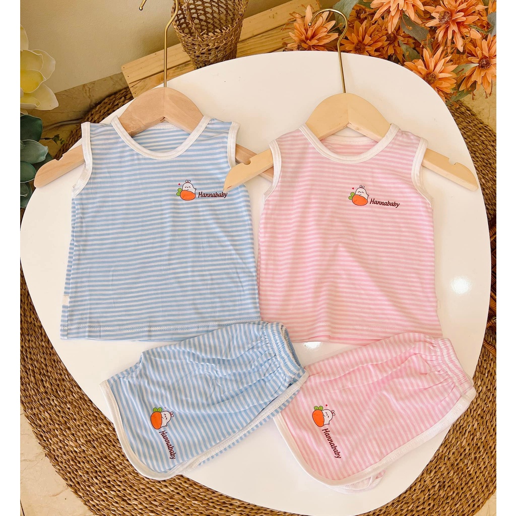 Bộ cộc tay cho bé mùa hè, Set bộ đồ bé trai, bé gái chất vải thun cotton xuất dư cho bé từ 6kg-16kg TNB