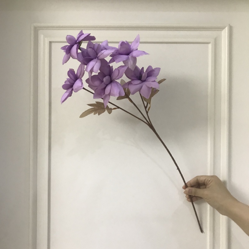 Hoa giả - hoa nhài tây giả 62cm cành 6 bông trang trí nhà cửa, cửa tiệm,.. sang trọng