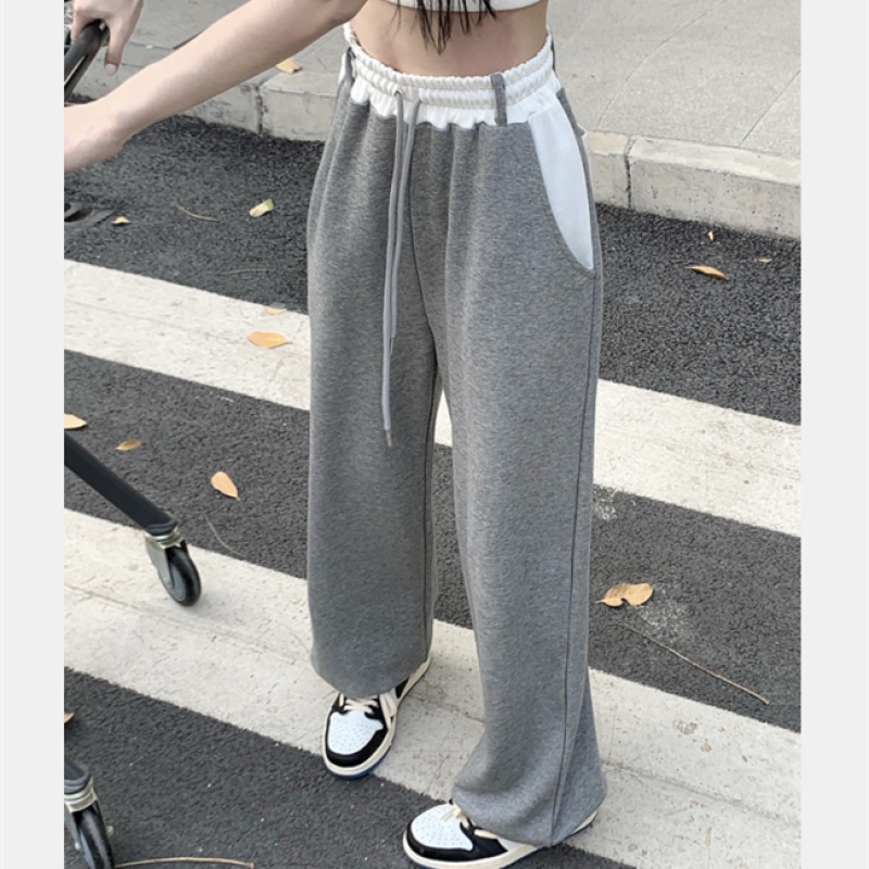 Quần Lưng Thun Rút Dây Màu Sắc Tương Phản Dành Cho Nữ