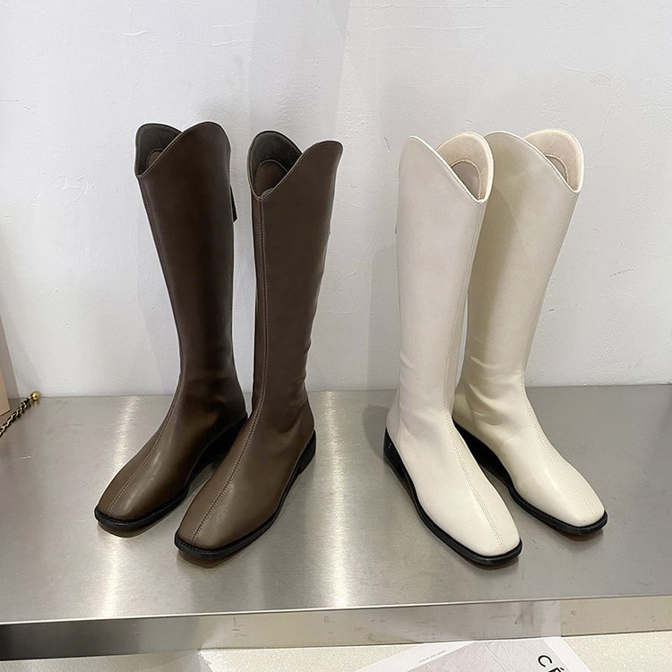 Bốt Cổ Thấp Mũi Vuông Thời Trang / Size 35-42
