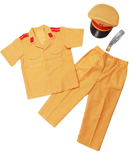Bộ đồ quần áo công an trẻ em cảnh sát giao thông kèm mũ cho bé từ 2-6 tuổi