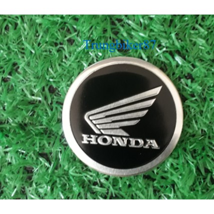 Miếng dán xe máy kim loại logo tròn