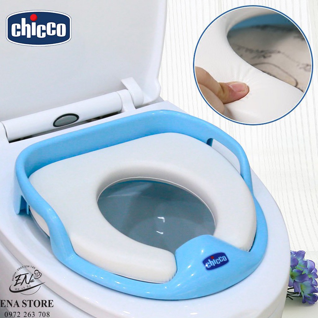 Bệ thu nhỏ bồn cầu Chicco chính hãng, Bệ toilet, lót bồn cầu cho bé