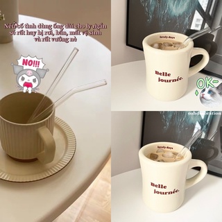 Ống Hút Thuỷ Tinh Ngắn Trong Suốt 15cm