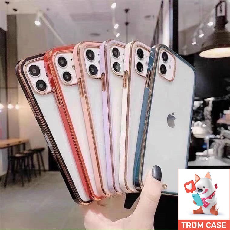 ⚡ốp lung iphone - ốp iphone ⚡LIKGUS giả độ 12 mạ vàng viền xi trong suốt  7,8 plus/X,Xs/XSMAX/11/11 pro max/12,pro,ma