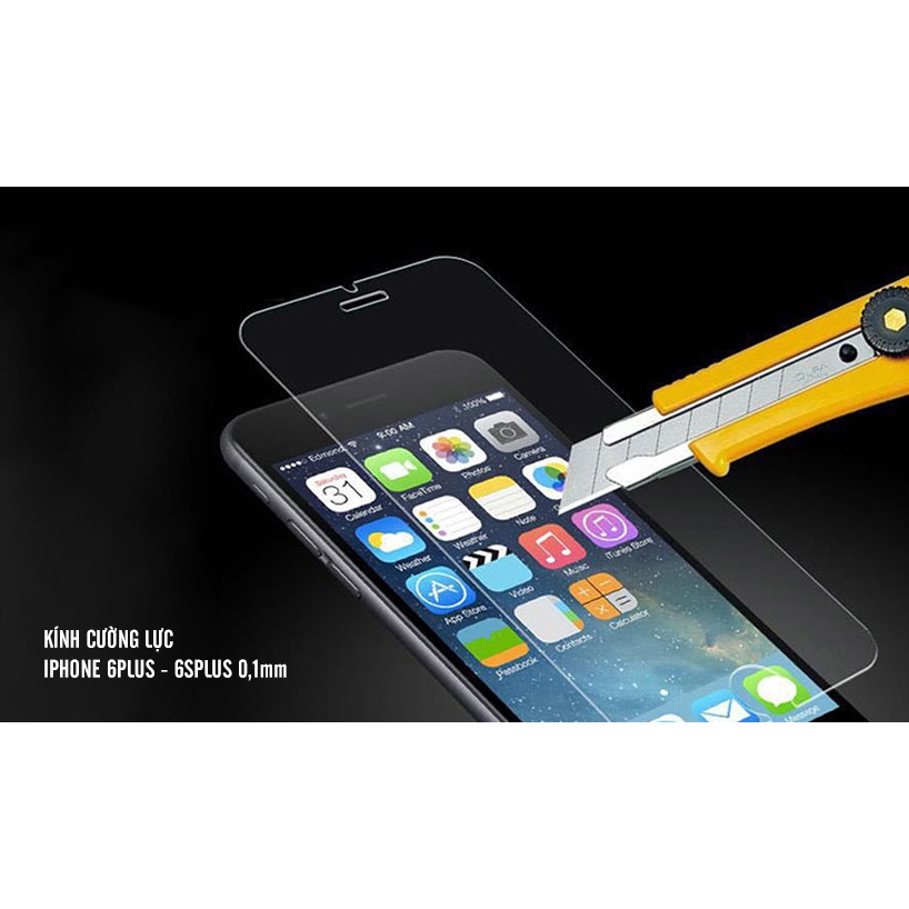Kính cường lực iPhone 9H siêu mỏng 0,1mm- Trong suốt hãng KBS. Dành cho Full dòng máy iphone 5- 11 Promax
