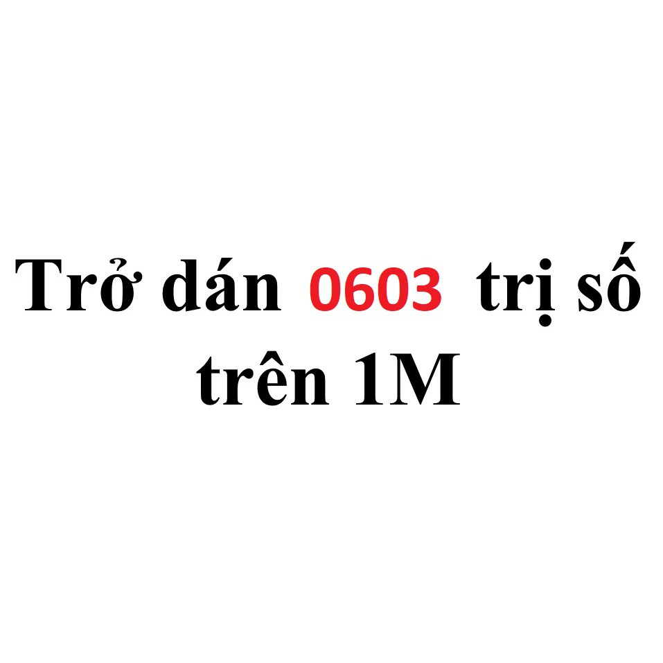 Trở dán 0603 trị số trên 1M dùng trong sửa chữa điện tử