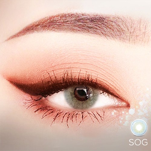  Lens mắt xám tây sáng SOG - Angel Eyes chất liệu Silicone - GDIA 13.3 - Độ cận 0-6