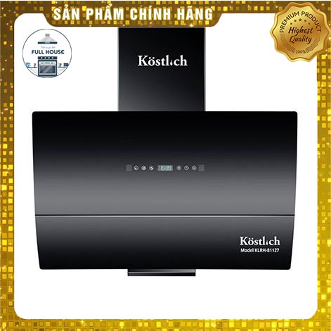 Máy hút mùi kính vát đen mã KLRH-81127