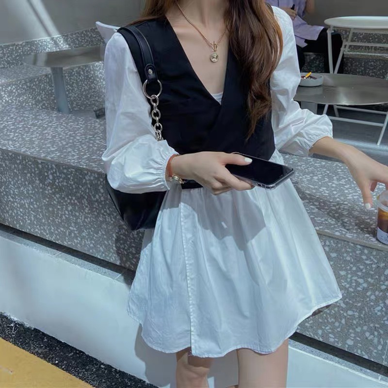 Váy babydoll cổ V Quảng Châu CHANREEN